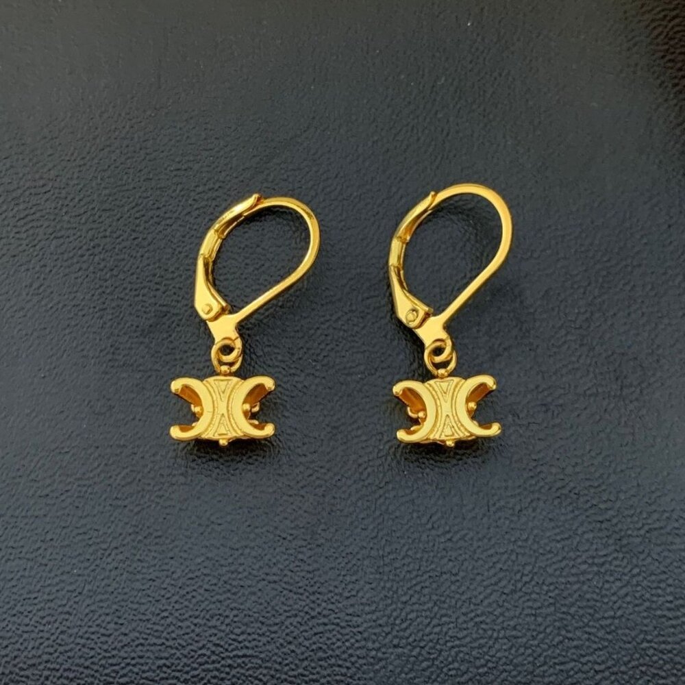 Celine Triomphe Drop Earrings